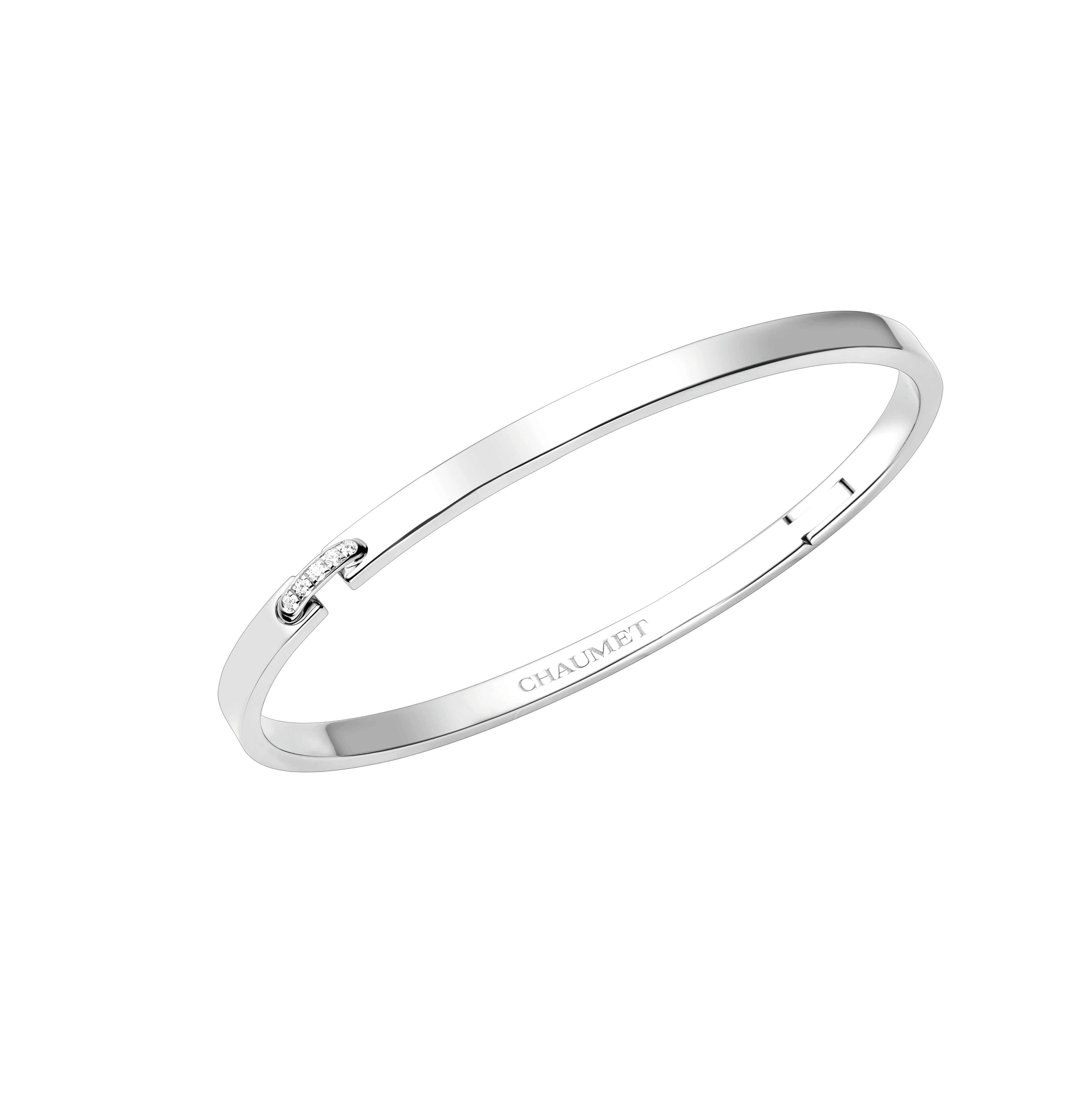Chaumet Bracelet jonc Liens Evidence en or blanc avec diamants Maison Birks